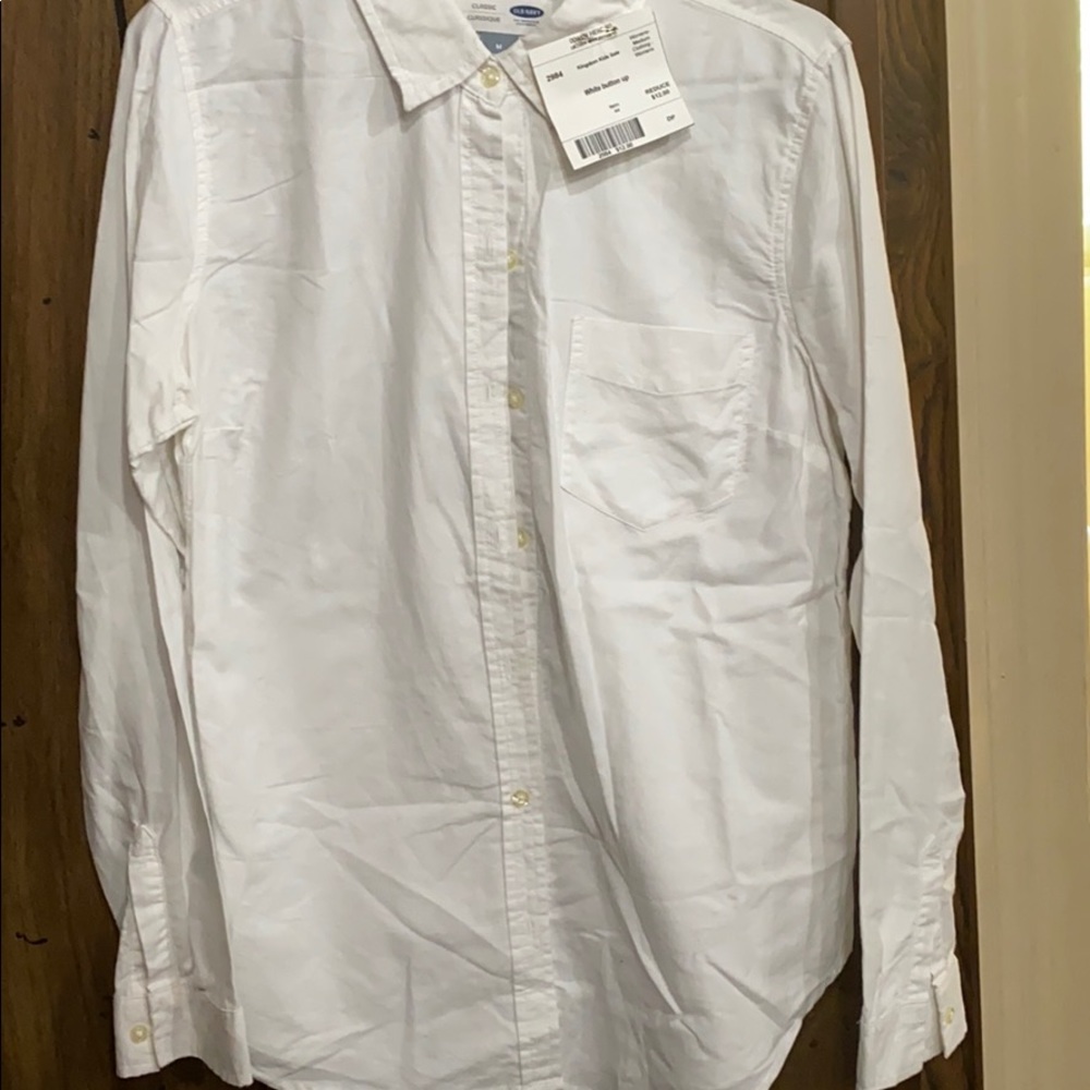 White button down